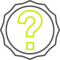 Question Clean Badge Asset vector