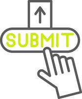 Submit Streamlined Line Drawing vector