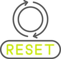 Reset Custom Line Drawing vector