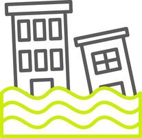 Flood Streamlined Line Drawing vector