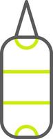 Boxing Bag Shadowed Badge Graphic vector