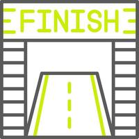 Finish Line Shadowed Badge Graphic vector