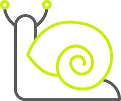 Snail Elegant Tech Badge vector