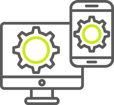 Screen Mirroring Sleek Icon Frame vector