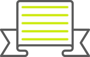 Ribbon Folds Custom Line Drawing vector