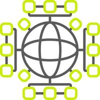 Global Network Streamlined App Object vector