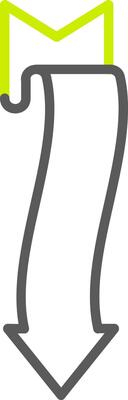 Down Arrow Modern UI Piece