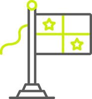 Panama Flag Neon Grid Feature vector