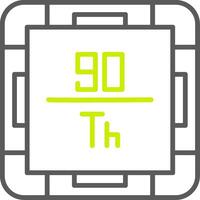 Thorium Streamlined Tech Badge vector