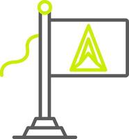St Lucia Flag Custom Line Drawing vector