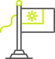 Taiwan Flag Gradient Style Mark vector