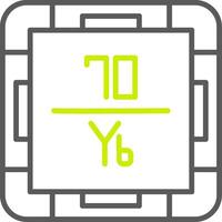 Ytterbium Custom Line Drawing vector