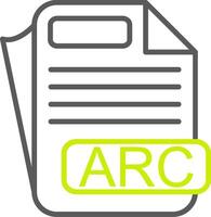 ARC Streamlined Line Drawing vector