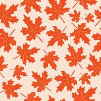 Autumn seamless background with maple leaves. Autumn pattern for fabric, packaging, cover. vector