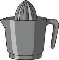 Manual citrus juicer with handle for kitchen use illustration in grayscale design vector