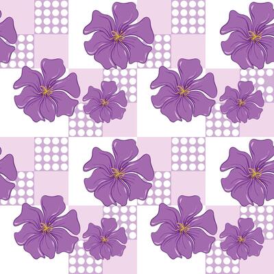 seamless a floral pattern with purple background art