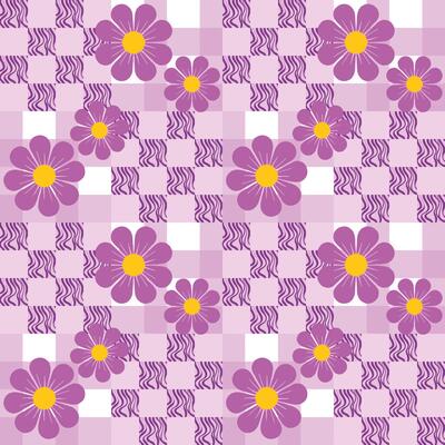 seamless a floral pattern with purple background