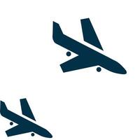 Seamless Pattern with Landing Airplane Icon for Travel Projects vector