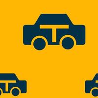 Seamless Pattern with Taxi Icon for Transport and Travel Design vector