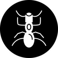 Industrious Red Ant Glyph Circle Inverted vector