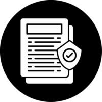 Insurance Claim Submission Process Icon Glyph Circle Inverted vector