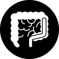 Colonoscopy Diagnostic Imaging Procedure Glyph Circle Inverted vector
