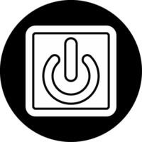 Main Power Toggle Switch Glyph Circle Inverted vector