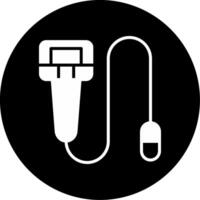 Flexible Fiber Optic Endoscope Device Glyph Circle Inverted vector