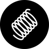 Heavy Duty Steel Spring Glyph Circle Inverted vector