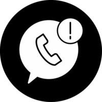 WhatsApp Message Notification Glyph Circle Inverted vector