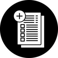 Add Task in Workflow Dashboard Glyph Circle Inverted vector