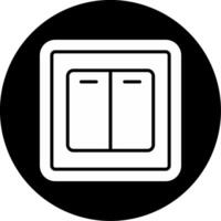 Multi Function Power Control Buttons Glyph Circle Inverted vector