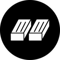 Structural Steel Support Beams Glyph Circle Inverted vector