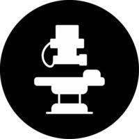 Radiology X Ray Imaging Room Glyph Circle Inverted vector