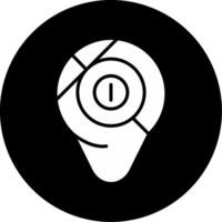 Location Pin Drop Marker Glyph Circle Inverted vector