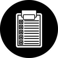 Financial Need Assessment Checklist Glyph Circle Inverted vector