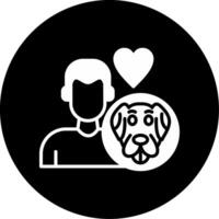 Responsible Pet Ownership Symbol Glyph Circle Inverted vector