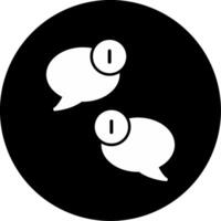 Social Media Activity Alert Glyph Circle Inverted vector