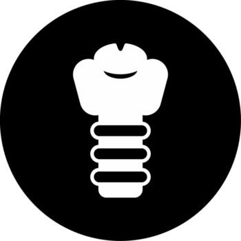 Thyroid Function Diagnostic Scan Glyph Circle Inverted vector