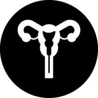 Endometrial Tissue Sample Analysis Glyph Circle Inverted vector