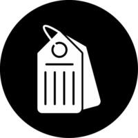 Hanging Price Tag Label Glyph Circle Inverted vector
