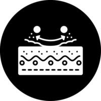 Gentle Face Exfoliant Cream Glyph Circle Inverted vector