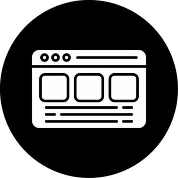 Full Stack Development Workflow Glyph Circle Inverted vector