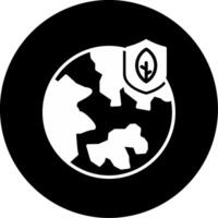 Environmental Recovery and Assistance Glyph Circle Inverted vector
