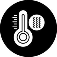 Severe and Unstable Weather Conditions Glyph Circle Inverted vector