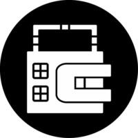 Open Plan Loft Design Glyph Circle Inverted vector