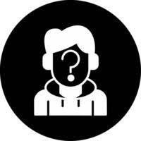 Low Profile Child in Shadow Glyph Circle Inverted vector