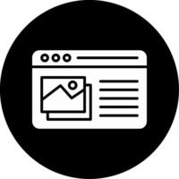 High Quality Web Imagery Assets Glyph Circle Inverted vector