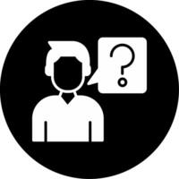 Expert Advice Consultancy Icon Glyph Circle Inverted vector