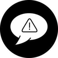 Comment Received Notification Glyph Circle Inverted vector